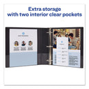 Avery Durable View Binder with DuraHinge and Slant Rings, 3 Rings, 1.5" Capacity, 11 x 8.5, Black