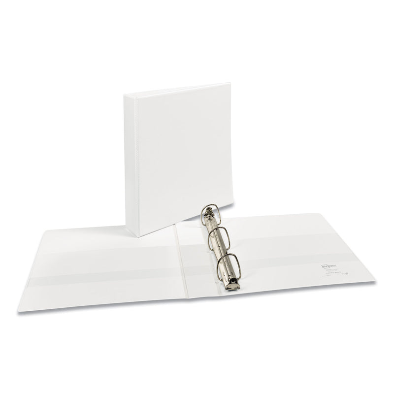 Avery Durable View Binder with DuraHinge and EZD Rings, 3 Rings, 1.5" Capacity, 11 x 8.5, White, (9401)