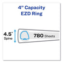 Avery Durable View Binder with DuraHinge and EZD Rings, 3 Rings, 4" Capacity, 11 x 8.5, Black, (9800)