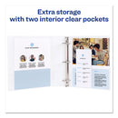 Avery Durable View Binder with DuraHinge and Slant Rings, 3 Rings, 1" Capacity, 11 x 8.5, White, 4/Pack