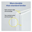 Avery Durable View Binder with DuraHinge and Slant Rings, 3 Rings, 2" Capacity, 11 x 8.5, White