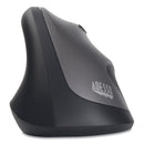 Adesso iMouse A20 Antimicrobial Vertical Wireless Mouse, 2.4 GHz Frequency/33 ft Wireless Range, Right Hand Use, Black/Granite