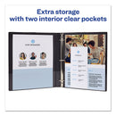 Avery Mini Size Durable View Binder with Round Rings, 3 Rings, 0.5" Capacity, 8.5 x 5.5, Black