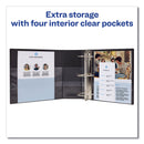 Avery Durable Non-View Binder with DuraHinge and EZD Rings, 3 Rings, 3" Capacity, 11 x 8.5, Black, (8702)