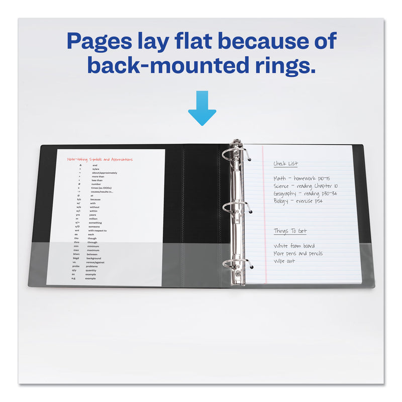 Avery Durable Non-View Binder with DuraHinge and Slant Rings, 3 Rings, 3" Capacity, 11 x 8.5, Black