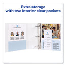 Avery Showcase Economy View Binder with Round Rings, 3 Rings, 3" Capacity, 11 x 8.5, White