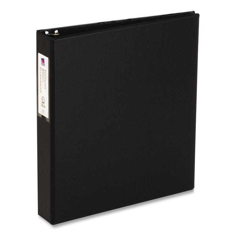 Avery Economy Non-View Binder with Round Rings, 3 Rings, 1.5" Capacity, 11 x 8.5, Black, (4401)