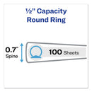 Avery Economy View Binder with Round Rings , 3 Rings, 0.5" Capacity, 11 x 8.5, White, (5706)
