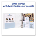 Avery Economy View Binder with Round Rings , 3 Rings, 0.5" Capacity, 11 x 8.5, White, (5706)