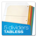 Cardinal Poly Ring Binder Pockets, 8.5 x 11, Assorted Colors, 5/Pack