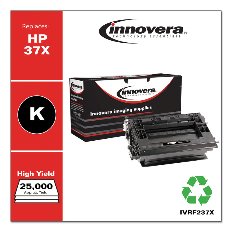Innovera Remanufactured Black High-Yield Toner, Replacement for 37X (CF237X), 25,000 Page-Yield