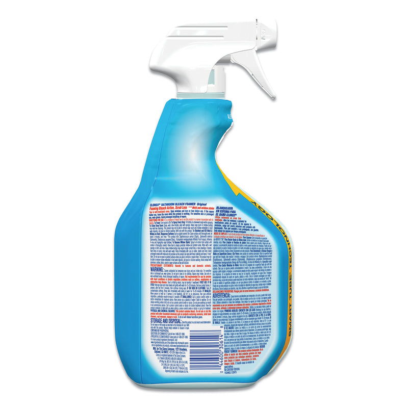 Clorox Bleach Foamer Bathroom Spray, Original, 30 oz Spray Bottle, 9/Carton