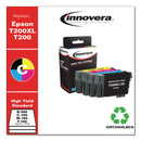 Innovera Remanufactured Black/Cyan/Magenta/Yellow Ink, Replacement for T200XL/T200 (T200XL-BCS), 500/165 Page-Yield