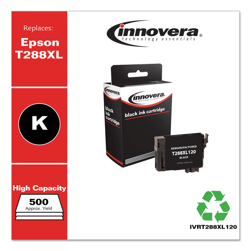 Innovera Remanufactured Black High-Yield Ink, Replacement for T288XL (T288XL120), 500 Page-Yield
