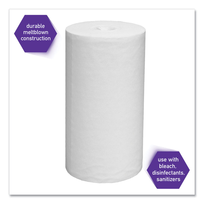 Kimtech WetTask System Prep Wipers for Bleach/Disinfectants/Sanitizers Hygienic Enclosed System Refills, w/Canister, 55/Rl,12 Roll/Ct