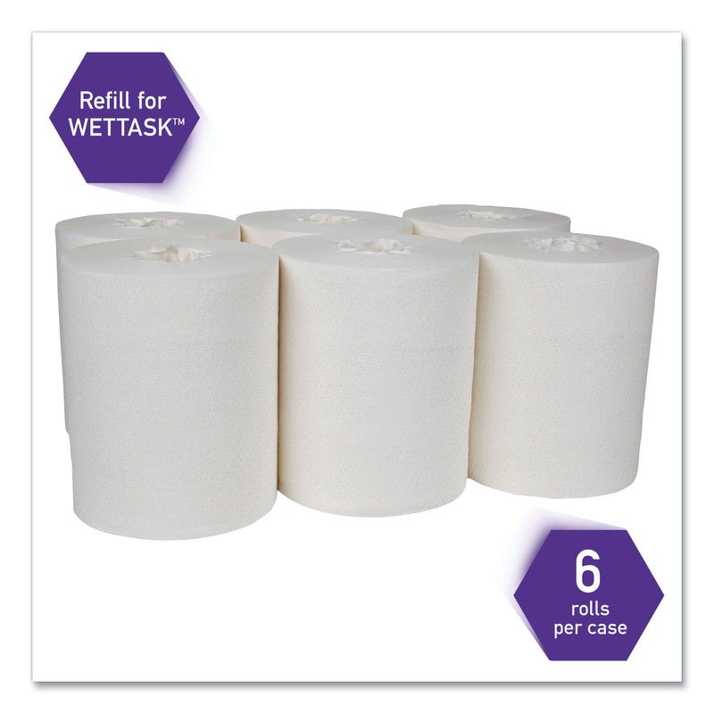 WypAll Critical Clean Wipers for Bleach, Disinfectants, Sanitizers, WetTask Customizable Wet Wiping System, 140/Roll, 6 Rolls/Carton