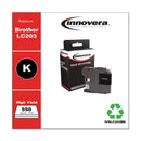 Innovera Remanufactured Black High-Yield Ink, Replacement for LC203BK, 550 Page-Yield