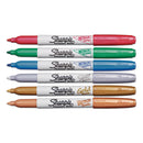 Sharpie Metallic Fine Point Permanent Markers, Fine Bullet Tip, Blue-Green-Red, 6/Pack