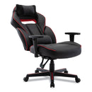 Alera Racing Style Ergonomic Gaming Chair, Supports 275 lb, 15.91" to 19.8" Seat Height, Black/Red Trim Seat/Back, Black/Red Base