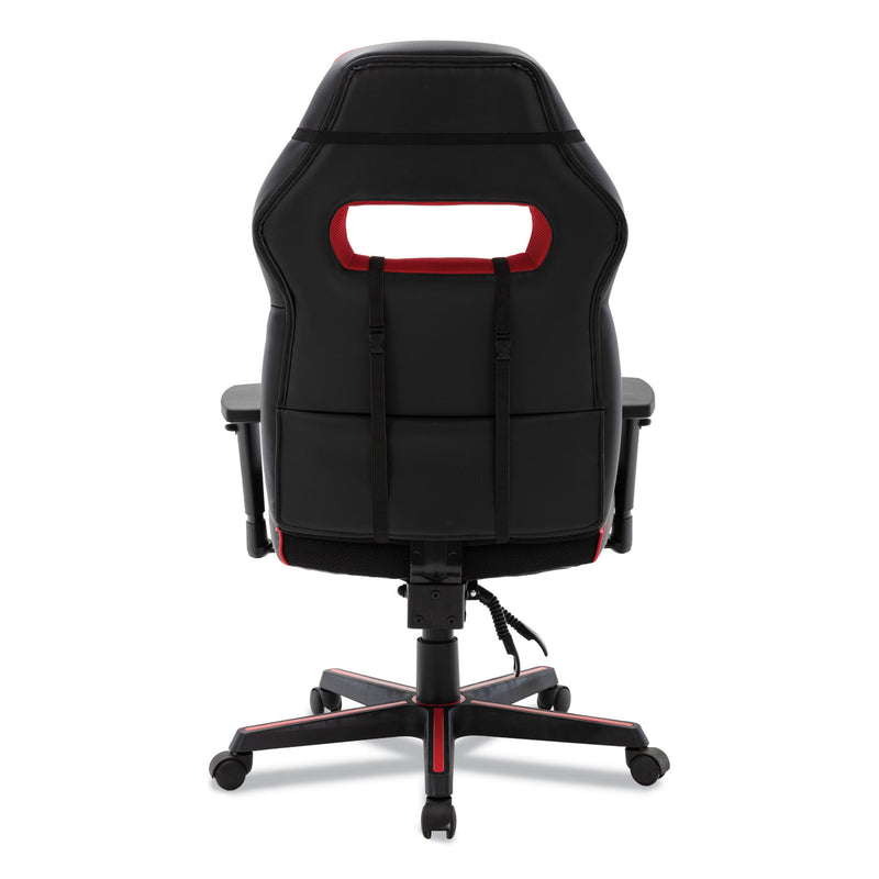 Alera Racing Style Ergonomic Gaming Chair, Supports 275 lb, 15.91" to 19.8" Seat Height, Black/Red Trim Seat/Back, Black/Red Base