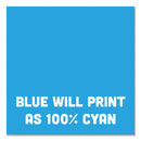 Tabbies BeSafe Messaging Education Floor Signs, Leave Some Space; Stay At Arms Length; Be Safe, 12" dia, White/Blue, 6/Pack