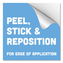 Tabbies BeSafe Messaging Education Floor Signs, Leave Some Space; Stay At Arms Length; Be Safe, 12" dia, White/Blue, 6/Pack