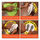 Tabbies BeSafe Messaging Education Floor Signs, Leave Some Space; Stay At Arms Length; Be Safe, 12" dia, White/Blue, 6/Pack