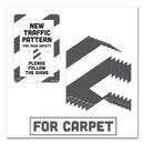 Tabbies BeSafe Carpet Decals, New Traffic Pattern For Your Safety; Please Follow The Signs, 12 x 18, White/Gray, 7/Pack