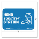 Tabbies BeSafe Messaging Education Wall Signs, 9 x 6,  "Hand Sanitizer Station", 3/Pack