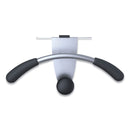 Alba Hanger Shaped Partition Coat Hook, Silver/Black, 15 x 4 1/2 x 7 7/8