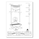 Alba Garment Racks, Two-Sided, 2-Shelf Coat Rack, 6 Hanger/6 Hook, 44.8w x 21.67d x 70.8h, Silver/Wood