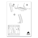 Alba Literature Floor Rack, 16 Pocket, 23w x 19.67d x 36.67h, Silver Gray/Black