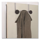 Alba Over the Door Coat Hook, Metal and Plastic, 3 Pegs, Black