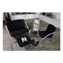 Alba Literature Floor Rack, 6 Pocket, 13.33w x 19.67d x 36.67h, Silver Gray/Black