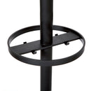 Alba Stan3 Steel Coat Rack, Stand Alone Rack, Eight Knobs, 15w x 15d x 69.3h, Black