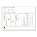 Alba Triangular Umbrella Stand, Steel, 10.25w x 10.25d x 23.67h, Silver/Black