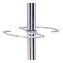 Alba Festival Coat Stand with Umbrella Holder, Five Knobs, 14w x 14d x 73.67h, Silver Gray