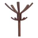 Alba Cafe Wood Coat Stand, Ten Peg/Five Hook, 21.67w x 21.67d x 69.33h, Espresso Brown