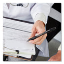 Paper Mate Profile Gel Pen, Retractable, Fine 0.5 mm, Black Ink, Translucent Black Barrel, 36/Pack