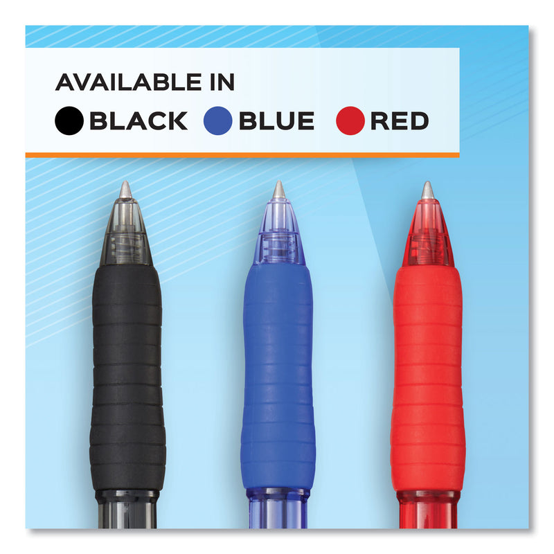 Paper Mate Profile Gel Pen, Retractable, Medium 0.7 mm, Blue Ink, Translucent Blue Barrel, Dozen