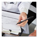 Paper Mate Profile Gel Pen, Retractable, Fine 0.5 mm, Black Ink, Translucent Black Barrel, Dozen