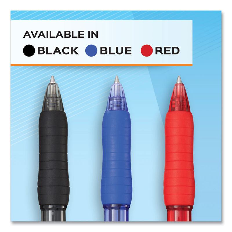 Paper Mate Profile Gel Pen, Retractable, Fine 0.5 mm, Black Ink, Translucent Black Barrel, Dozen
