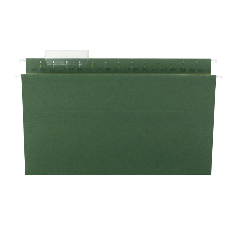 Smead TUFF Hanging Folders with Easy Slide Tab, Legal Size, 1/3-Cut Tabs, Standard Green, 20/Box
