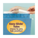 Smead TUFF Hanging Folders with Easy Slide Tab, Letter Size, 1/3-Cut Tabs, Blue, 18/Box