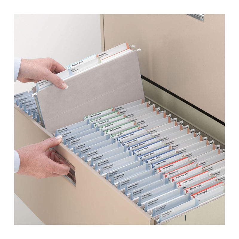 Smead TUFF Hanging Folders with Easy Slide Tab, Letter Size, 1/3-Cut Tabs, Steel Gray, 18/Box