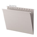 Smead TUFF Hanging Folders with Easy Slide Tab, Letter Size, 1/3-Cut Tabs, Steel Gray, 18/Box