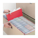 Smead TUFF Hanging Folders with Easy Slide Tab, Letter Size, 1/3-Cut Tabs, Red, 18/Box