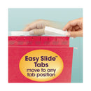 Smead TUFF Hanging Folders with Easy Slide Tab, Letter Size, 1/3-Cut Tabs, Red, 18/Box