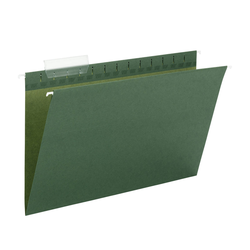 Smead TUFF Hanging Folders with Easy Slide Tab, Legal Size, 1/3-Cut Tabs, Standard Green, 20/Box