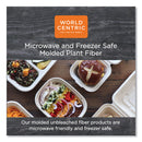 World Centric Fiber Hinged Hoagie Box Containers, 9 x 6 x 3, Natural, Paper, 500/Carton